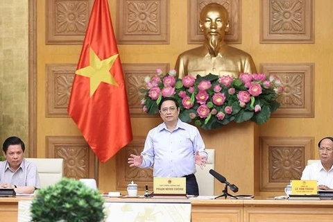 Заседание прошло под председательством премьер-министра Фам Минь Тьиня. (Фото: ВИА)