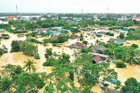 Наводнение в центральной провинции Куангчи. (Фото: ВИА) 