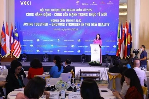 Вице-президент Вьетнама Во Тхи Ань Суан выступает на саммите (Фото: ВИА)