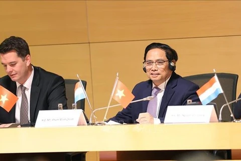 Премьер-министр Фам Минь Тьинь на форуме (Фото: ВИА)