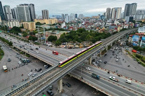 Линия метро Ньон- вокзал Ханой будет запущена в пробный запуск в конце 2022 года. (Фото: ВИА) 