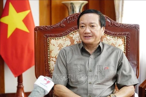 Посол Вьетнама в Лаосе Нгуен Ба Хунг. (Фото: ВИА)