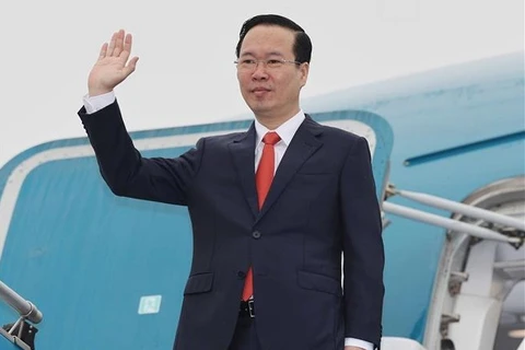 Президент Вьетнама Во Ван Тхыонг отправляется с официальным визитом в Лаос. (Фото: ВИА)