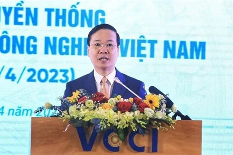 Президент Во Ван Тхыонг выступает на мероприятии (Фото: ВИA)