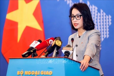 Заместитель пресс-секретаря Министерства иностранных дел Вьетнама Вьетнам Фам Тху Ханг. (Фото: опубликовано ВИА)