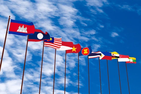 Флаги стран-членов АСЕАН. (Фото: Dhakatribune.com)