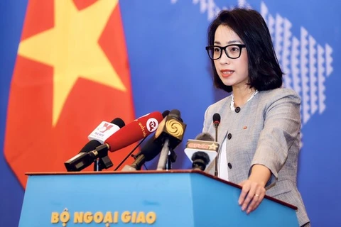 Фам Тху Ханг во время пресс-конференции МИДа. (Фото: ВИА)