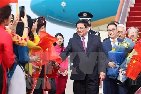 Премьер-министр Фам Минь Тьинь прибыл в Пекин днем 25 июня, начав официальный визит в Китай (Фото: ВИA)