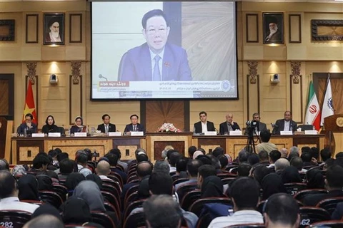 Председатель НС Выонг Динь Хюэ выступает на форуме. (Фото: ВИA)