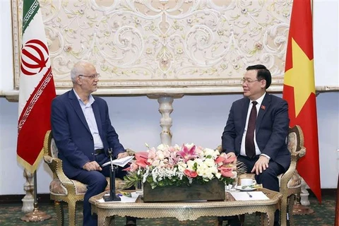 Председатель Национального собрания Выонг Динь Хюэ принимает президента Ассоциации Иранско-Вьетнамской дружбы. (Фото: Зоан Тан/ВИА)