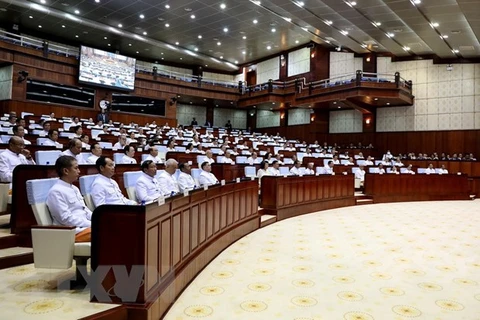 На первой сессии 7-го Национальной ассамблеи Камбоджи в Пномпене, 21 августа. (Фото: AFP/ВИА)