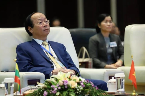Заместитель министра природных ресурсов и окружающей среды Вьетнама Во Туан Нян на церемонии открытия 17-го совещания министров окружающей среды АСЕАН (AMME17). (Фото: ВИА)