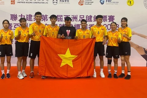 Вьетнамские спортсмены завоевали 6 золотых медалей на 1-м чемпионате Азии по волану среди молодежи. (Фото: ) 