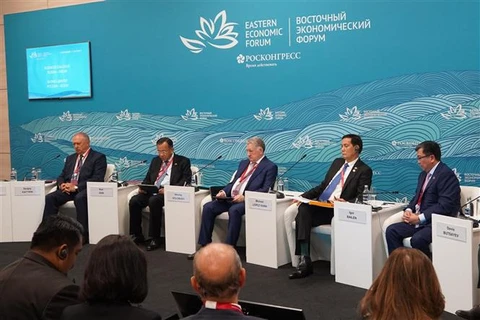 На диалоговой сессии Россия-АСЕАН в рамках ВЭФ-2023. (Фото: ВИА)