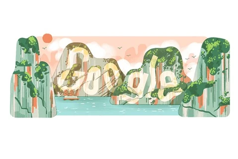 Google Doodle отмечает всемирное природное наследие залива Халонг. (Фото: ВИA)