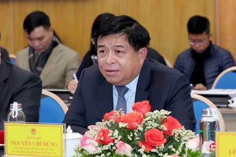 Министр планирования и инвестиций Нгуен Чи Зунг выступает на заседании. (Фото: любезно предоставлено министерством)