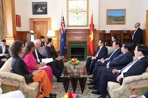 На встрече премьер-министра Фам Минь Тьинь с генерал-губернатором Новой Зеландии Дам Синди Киро. (Фото: ВИА) 