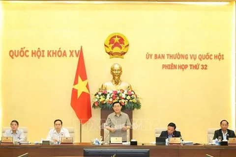 Председатель НС Выонг Динь Хюэ выступает на мероприятии. (Фото: ВИA) 
