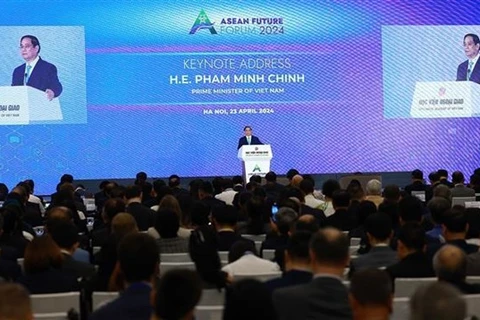 Премьер-министр Фам Минь Тьинь на Форуме будущего АСЕАН 2024 (Фото: ВИA)
