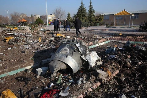 Место крушения украинского самолета в Иране. (Источник: AP)