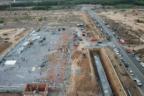 Промышленный парк Жангзиен (провинция Донгнай), где 14 мая произошло обрушение стены (Фото: ВИА)