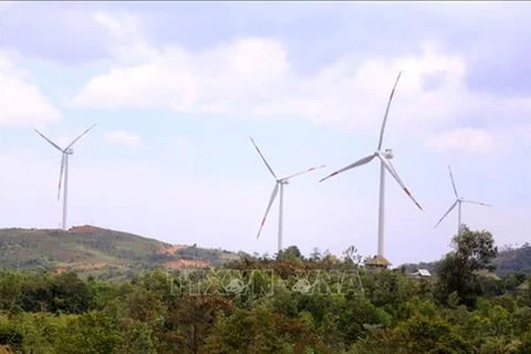 Проект ветроэнергетики в горном районе Хыонгхоа, Куангчи. (Фото: ВИА)