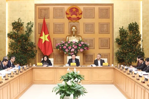 Заседание Национального руководящего комитета по Единому окну АСЕАН, Единому национальному окну и упрощению процедур торговли в Ханое 6 февраля (фото: ВИА)