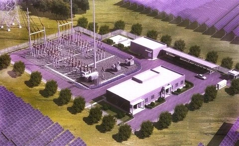 Модель солнечной электростанции Фыокнинь (Фото: nangluongvietnam.vn)