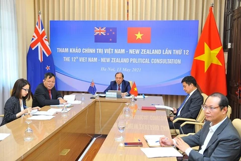Заместитель министра иностранных дел Нгуен Куок Зунг сопредседатель 12-х вьетнамско-новозеландских политических консультаций (Фото: ВИА)