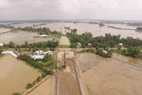 Вид с воздуха на регион в дельте Меконга (Фото: baotainguyenmoitruong.vn) 