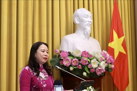 Вице-премьер Вьетнама Во Тхи Ань Суан выступает на мероприятии. (Фото: ВИА)