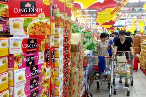 越南货占领河内市各超市