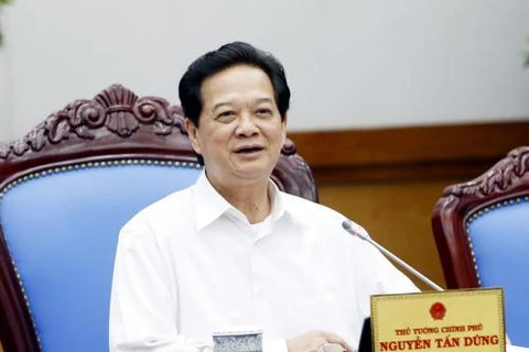 越南政府总理阮晋勇在会上发表讲话（来源：越通社）