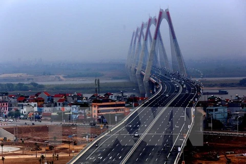 附图：使用日本官方发展援助资金（ODA）和越南政府对应资金的日新桥（图源：越通社）