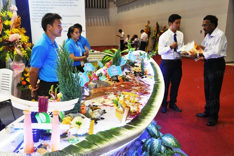 附图：201​4越南国际水产品及加工机械展览会开展（图片来源：vietfish.com）