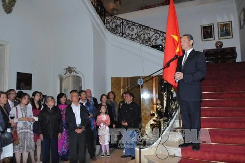 越南驻比利时兼驻卢森堡大使馆举行庆祝越南八月革命胜利和九·二国庆70周年的活动