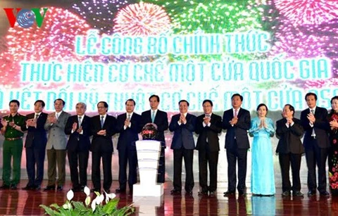 越南正式实施国家一站式机制宣布仪式。