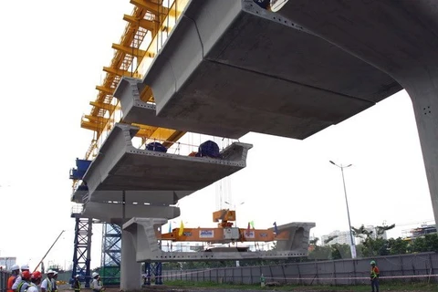 ​附图：胡志明市第一号铁路建设项目（图片来源：越通社）