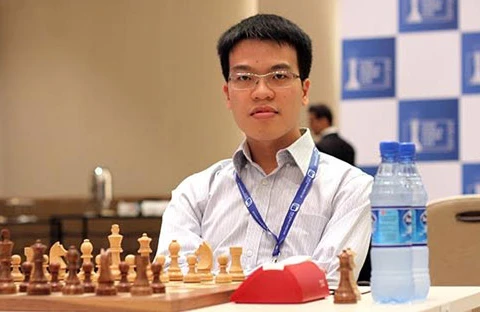 越南棋手黎光廉在比赛中