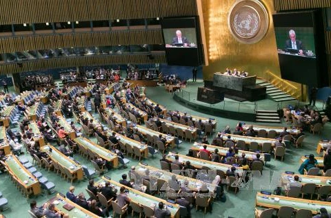 联合国大会的一场会议