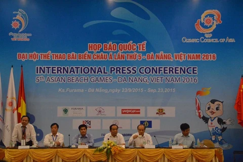 第五届亚洲沙滩运动会组委会举行国际记者会，介绍本届运动会的举办和筹备工作等相关内容。