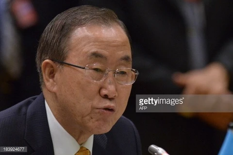 联合国秘书长潘基文（图片来源：法国新闻社）