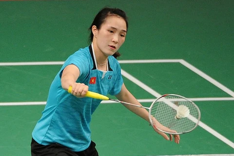 越南羽毛球运动员武氏状。