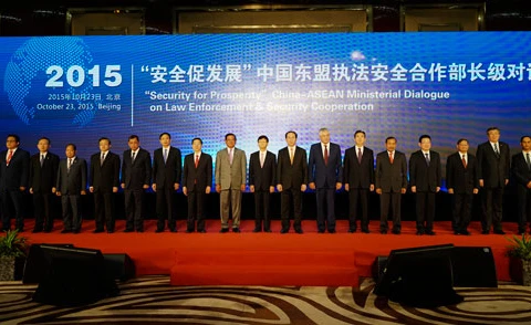东盟中国执法安全合作部长级对话与会代表。（图片来源：cand.com.vn) 