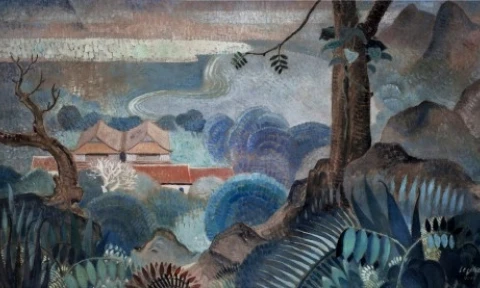 越南画家黎谱的作品《从山顶上看》 2014年被艺术品拍卖行佳士得以84万美元卖出