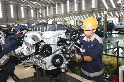 广南省周莱经济区汽车组装厂。（图片来源：越南经济时报）