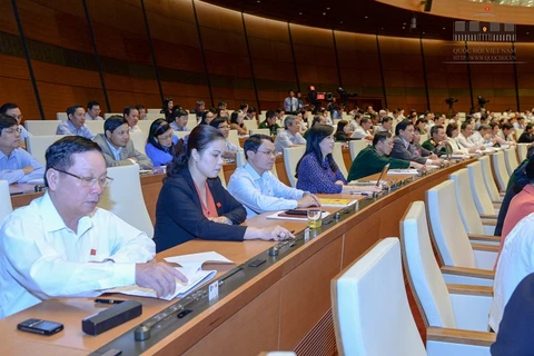出席越南第十三届国会第十次会议的各位代表