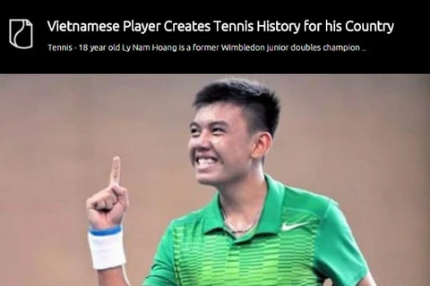 《美国网球世界》杂志将18岁网球运动员李黄南誉为创造越南网球新历史之人