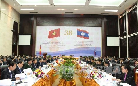 越老越政府间联合委员会第38次会议在老挝万象召开（图片来源：越通社）
