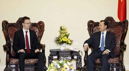 武文宁副总理会见匈牙利外交与对外经济部长彼得·西亚尔托